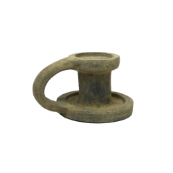 Świecznik betonowy gliniany z Uchem Oliwkowy